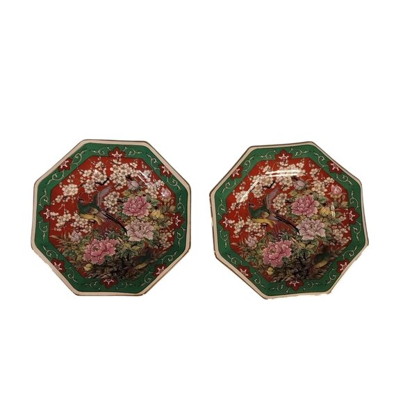 Made In Japan Pheasant Wall Hanging Plate Set of 2 - Picture 1 of 4